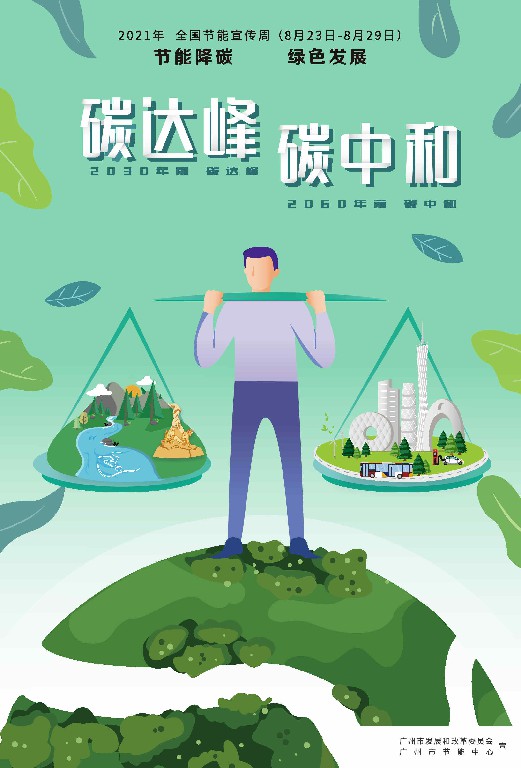 2021年广州市节能宣传海报(碳达峰碳中和)~1jpg